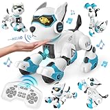 Dreamon Roboter Hund Kinder, Ferngesteuerter Hund Spielzeug Gestensteuerung Interaktive Berührung Programmierbar Tanzmusik Nachahmung von Tiergeräuschen Geschenke für Jungen und Mädchen