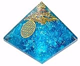 Apatit EMF Schutz Orgonit Pyramide Reiki Kristallpyramiden für Heilung und Chakra Heimdekoration 65 mm mit Tasche