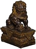 Design Toscano Chinesische Wächterlöwen-Statue, Männlich, 18 x 4,5 x 23 cm