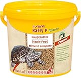 sera Raffy P Nature 3,8l (850 g) Wasserschildkröten Futter | Schwimmendes Schildkrötenfutter | Schildkröten Futter schmackhaft durch tierische & pflanzliche Inhaltsstoffe | Made in Germany