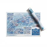 Alpine Skigebiete zum Rubbeln - Maps International - Poster als Geschenk für Ski-/Snowboard-Enthusiasten - Alpen Gipfel - Geschenkröhre - A2-Format 59,4 (h) x 42 (b) cm