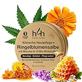 Bio Ringelblumensalbe Wundsalbe mit Manuka Honig & Propolis – Hochdosierte Calendula Creme für Neurodermitis, Ekzeme & Trockene Haut – | Regeneriert & Pflegt Ohne Kortison