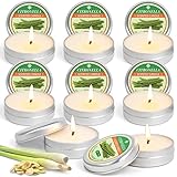 Citronella Kerzen für Outdoor Indoor, Tragbares Sojawachs Duftkerzen, Zitronengras Kerzen in Dose, Ideal für Garten, Terrasse, Camping, Geschenkset für Muttertag, Weihnachten, Geburtstag, 8 Stück