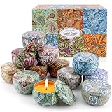 Duftkerzen Geschenkset, 12 Stück Natürliches Sojawachs Duftkerze Geschenke für Frauen, Aromatherapie Kerzen Set, Entspannung Stress Muttertag Geburtstag Kerze Weihnachten Geschenke für Frauen Damen
