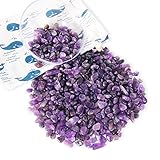 Orientrea 500 Gramm Amethyst Trommelsteine, Mini Amethyst Edelsteine Ladesteine Granulat/Mini Chips, Amethyst Heilsteinen, In Einer Geschenkbox verpackt