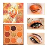 Docolor Lidschatten Palette Orange Edelstein Make Up Palette Vegane Formel 9 Farben Hochpigmentierte Matte Schimmernde Nackte Rauchige Glitzernde Creme Langlebige Wasserdichte
