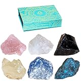 Sternzeichen Heilsteine Set – 6 Edelsteine pro Sternzeichen für Heilung, Meditation & Energieausgleich – Elegante Geschenkbox – Premium-Qualität & Nachhaltig Produziert (Waage)
