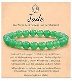 POWWA Jade Naturstein Armband Damen, Glucks und Positive Energie Chakra Perlenarmband fur Frauen, Geburtstag Weihnachten Muttertagsgeschenk fur Mama