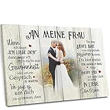 Love Faith Mein Happy End (an sie) Paar-Leinwand 60 x 40 cm - Personalisiertes Wandbild als Geschenk für Frau/Freundin mit eigenem Foto