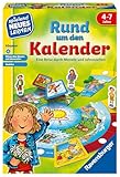 Ravensburger 24984 - Rund um den Kalender - Spielen und Lernen für Kinder, Lernspiel für Kinder von 4-7 Jahren, Spielend Neues Lernen für 2-4 Spieler, Yellow