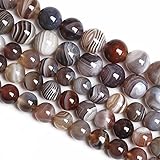 8MM 46PCS Natürlicher Edelstein Stein Botswana Sardonyx Achat Perlen für Schmuck Machen DIY Armband