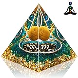 Pyramide Orgonit - Pyramide Chakra Heilsteine Kristall und Pyramide Tigerauge des Tierkreises für positive Energie Chakra Healing Yoga Meditation - 6 cm