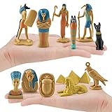 Antike Ägypten ägyptischer Gott 12pcs Statue, Miniaturägyptin und Göttinnen sammelbare Figur Set