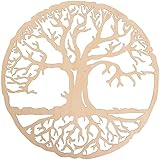 HOLZBIBER | Baum des Lebens, Lebensbaum | Made In Germany Holz Ausschnitt zum Aufhängen Fensterschmuck Wandschmuck | 30x30 cm