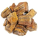500 Gramm Naturbelassene Tigerauge Rohsteine, Natürlicher Tigerauge Rohkristall zur Wasseraufbereitung, Heilsteine Wassersteine