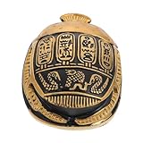 Ciieeo Ägypten Skarabäus Käfer Ornament Gold Harz Vintage Chic Home Decor Indoor Desktop Craft Dekorative Figur für positive Energie und Bürodekoration