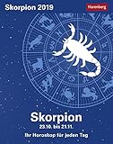 Skorpion Sternzeichenkalender 2024: Tagesabreißkalender. Tischkalender 2024 mit täglichem Horoskop. Kleiner Kalender mit täglichem Blick in die Sterne: Tagesabreißkalender - Ihr Horoskop für jeden Tag