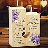 KAAYEE Geburtstagsgeschenk für Frauen, Herzförmiger Kerzenhalter Geschenke zum Geburtstag Frau, Birthday Gift für Beste Freundin, Mädchen, Schwestern, Mama, Oma, Ehefrau, Tante, Kollegen
