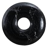 Lebensquelle Plus Schörl/Schwarzer Turmalin Donut | Ø 30 mm Edelstein Anhänger