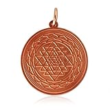 Schmuck Anhänger Shri Yantra aus Kupfer, energetisierendes Medaillon Kupfermedaillon zur Meditation Schutzsymbol