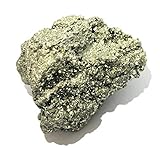 CRYSTALMIRACLE Pyrit Edelstein Rock Reiki, Feng Shui, Kristall, HeilPsychische Energie Meditation, Glück für Unisex (Golden, GEWICHT: 200 bis 250 GRAMM UNGEFÄHR, Größe: 48 x 62 MM)