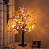 Schmetterling LED Baum Lichter, LED Lichterbaum, Baum Licht Warmweiß Verstellbare Äste, 24 LED Baum Lampe Dekobaum Belichtet Baumbeleuchtung Innen Deko,USB/Batteriebetrieben (Schwarz)