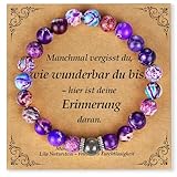 MFSIHZT Naturstein Armband Damen für Freundin, Mutmacher Motivation Kraft Energiearmbänder Freundschaft Schmuck Geburtstagsgeschenk Geschenke Frauen für Beste Freundin Schwester Freund Bff Trauzeugin