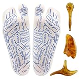 4stk Reflexzonenmassage-Socken mit Massagewerkzeugen, 30x9cm Fußmassage-Socken Lindern Müdigkeit Druckpunkt-Massage-Socken Akupunkturpunkt-Socken Akupressur-Socken für Füße Schmerzen