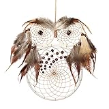 MEIRIYFA Traumfänger Handgemachte Dreamcatcher Eulenförmiger Traumfänger wandbehang Ornament Hause Zimmer Dekoration