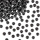 OLYCRAFT 168~170 Stück Natürlicher Turmalin Runde Perlen 4mm Echter Schwarzer Turmalin Edelsteinperlen Ungefärbt Lose Runde Glatte Perlen Für Bracelets Mondstein Armband Perlen Die Schmuckherstellung