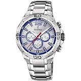 Festina Herren Analog Quarz Uhr mit Edelstahl Armband F20522/1