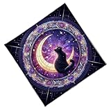 YAOGUI Tarots Tischdecke, Altartuch, Mond, Katzen, Muster, Astrologie, Tischdecke, Wahrsagungen, Karte, Wandteppich, Wanddekoration