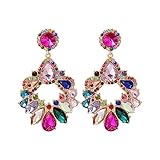 Damenohrringe Bunte Kristallohrringe Zircon Frauen-Bolzen-Ohrringe Bunte