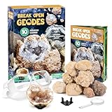 Geoden Zum Aufbrechen Set Kinder - Mit 10 Groß Geoden Steine - Experimentierkästen für Kinder 5 6 7 - Wissenschaftsspielzeug Geschenke für Junge Mädchen 8 9 10 11 12 Jahre