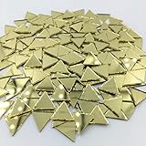 Mini-Dreieck-Spiegel-Mosaikfliesen, goldfarben, Bastelspiegelstücke für Mosaikherstellung, 120 Stück