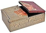 Woru Schatulle aus leichten Albesia-Holz, handbemalt, Buddha oder Yin & Yang (Buddha)