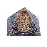 Orgon Pyramide Amethyst Blume des Lebens Orgonit für Körper, Geist und Seele I Orgonenergie für mehr Harmonie I Gesundheit I Heilsteine ! Glücksbringer I Geschenk I