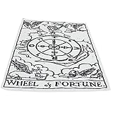 Abaodam Tarot-karten Wandteppich Tapisserie Vielseitig Einsetzbar Als Wanddekoration Für Schlafzimmer Und Stilvolles Graues Design
