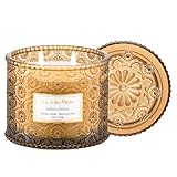 LA JOLIE MUSE Sahara-Ambra-Kerze, Aroma-Kerzen für zuhause, große 2-Docht-Soja-Kerze, Duftkerze Geschenk, sauber brennende Kerzen, ca. 340 g (12oz)
