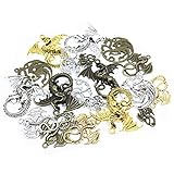 MiaLover 20 Stück Antik Steampunk Drachen Metall Anhänger Zahnraeder Fliegender Drache Charms Retro Schmuck für Handgemachte Accessoires DIY Dekorationen Schmuck Basteln(Drei Farben)