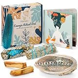 MyHappyGoods Premium Räucherset I Weisser Salbei zum Räuchern, Palo Santo I Robuste Abalone-Muschel I Räucherbündel I Ausführliche Anleitung