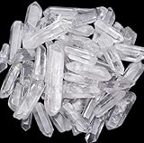 Sahoottie Natürlicher Bergkristall Steine Spitzen Klarer Quarz Stab Polierter Klare Spitze UnregelmäßIger Kristallstein Spitze für Balance Energie Heilsteine Reiki Steine 100g (3-5cm)
