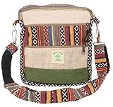 GURU SHOP Kleine Hanftasche Schultertasche, Boho Ethnotasche, Patchwork Tasche - Modell 2, Unisex - Erwachsene, 25x20x8 cm