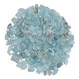 100 Gramm Aquamarin ugs. Beryll blau kleine Trommelsteine Wassersteine ca. 4-12 mm