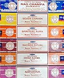 NAG CHAMPA Seven Chakra, Spiritual Aura, Sacred Ritual, Nirvana Divine Karma in einer Packung mit 15 g pro spiritueller Packung, 6-teiliges Set