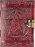 Urban Leather Pentagramm Stern Tagebuch für Männer Frauen zum Schreiben, Grimoire Wicca heidnisches Hexenbuch der Schatten Zeichnen Skizzenbuch Schreiben Notizbuch Dicke Blanko Unlinierte Seiten