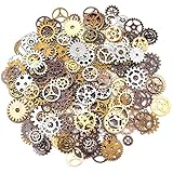 Guador 300g Steampunk Zahnräder, Vintage Zahnraeder Basteln Metall Anhänger Zahnraeder Legierungsschmuckzubehör der Weinlese DIY Handgemachtes Mehrfarbig (Altes rotes Kupfer, alte Bronze, Silber)