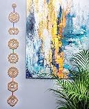 WICCSTAR Chakra Schild, Wandbehang, Heimdekoration für Meditation. Yoga Wandkunst. Spirituelle Mandala Ornamente für Schlafzimmer, Wohnzimmer und Studio