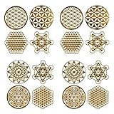 16 Teile/Set Metall Energie Dekor Aufkleber Blume Leben Kinder Tag Geschenke 7 Chakra Kupfer Energie Tower Orgonit Aufkleber