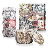 Duftkerzen Geschenkset für Frauen, 4,4 Unzen Tragbare Reisekerzen Kerzen Frauen Geschenk, entspannende, Aromatherapie, Soja Wachs und Duft Geschenke, Jubiläum, Weihnachten, Geburtstag Muttertag